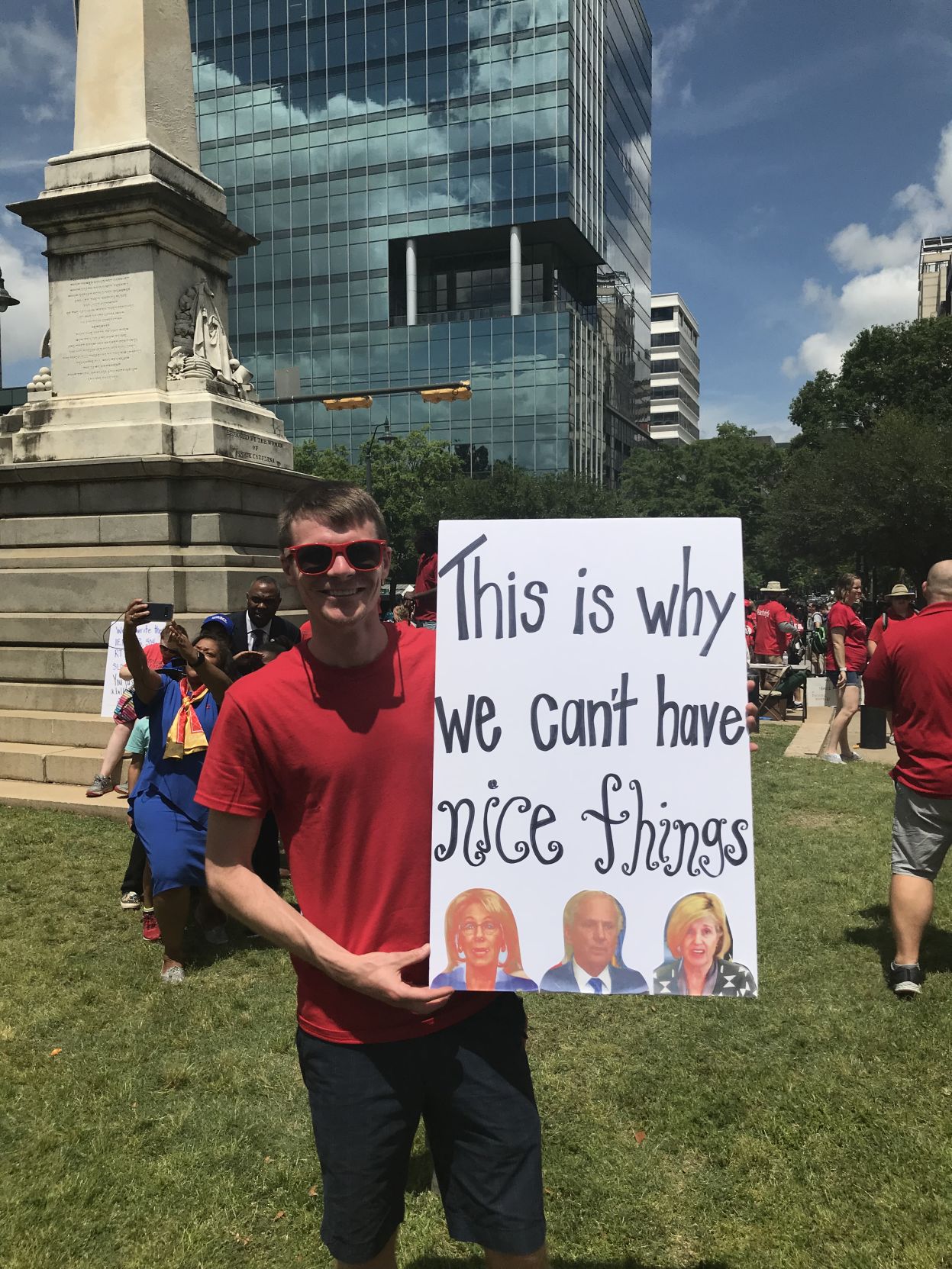 Teacher protest sign